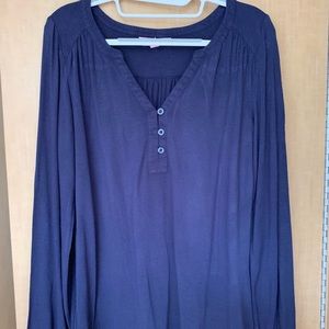 Lilly Pulitzer Elsa Crinkle Gauze Top Navy Size M